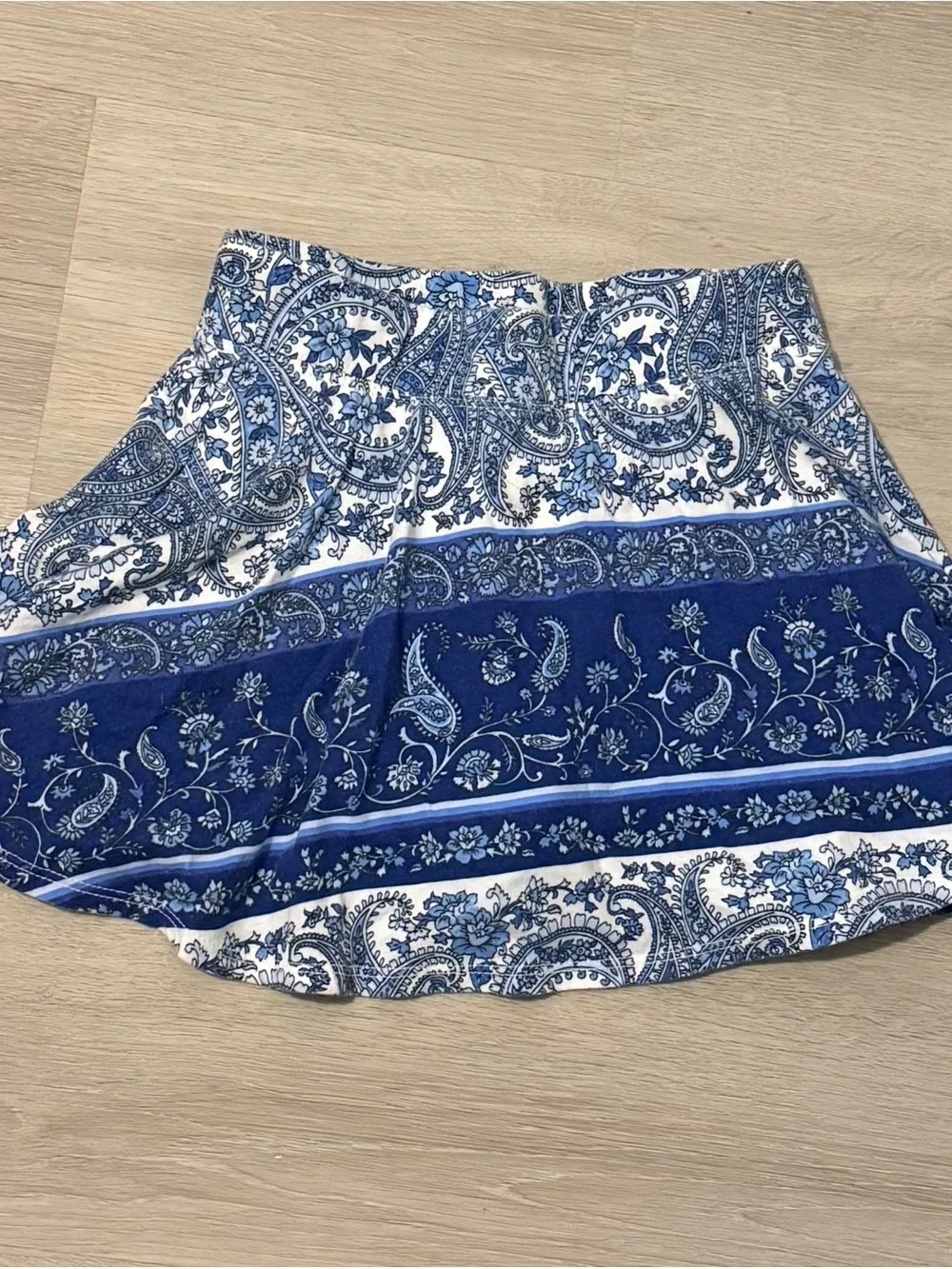 The Children's Place Blue & White Paisley Skater Skirt